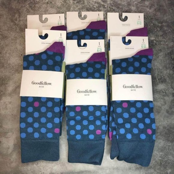 Goodfellow & Co Underwear & Socks Mens Socks 6 Pair Polka Dot Crew Poshmark